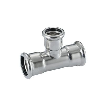 Good price SS304 316L Industrial Tee Stainless Steel Press Fittings For Water Pipes And Gas Pipe online