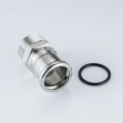 Good price 304 316L Stainless Steel Press Pipe Fittings Male Adaptor For Water Or Air Supply online